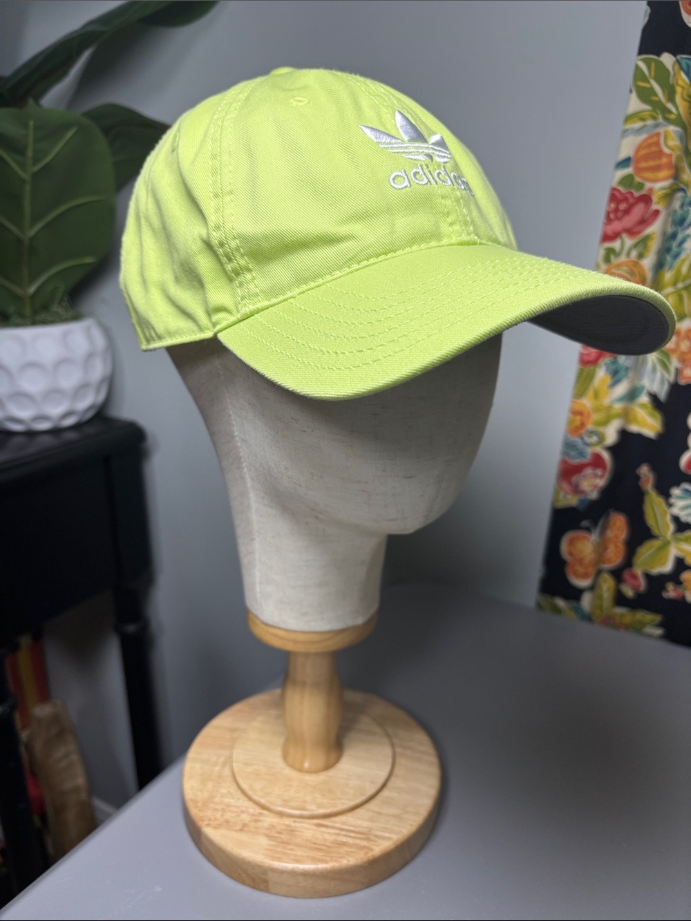 Adidas Neon Lime Yellow Sports Athletic Baseball Hat